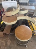 3 rolling stools used in Dental office