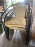 4 wicker patio chairs