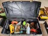 Plastic locker box with miscellaneous...tools...