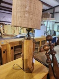 Wood table lamp