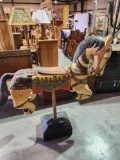 Antigue wooden carousel horse. 44