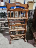 Wood 3 tier magazine rack