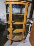 Wood glass front curio cabinet 34