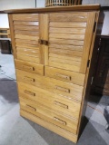 Wood chest with 5 drawers and doors 33