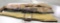 Three soft sided rifle cases, two leather and one canvas