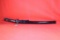 Samurai style sword with 18.5 inch blade, cord wrapped handle and wooden sheath.