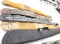 Five soft sided zippered rifle cases. Two lined and padded and three lined. Like new.