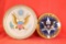One Department of Justice United States Marshal wall hanging and one embroidered eagle emblem wall
