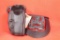 Black SafariLand right handed holster, fits Glock 17/22 and a Blackhawk mount for SafariLand. Like