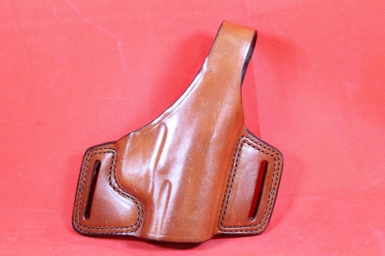 Bianchi #5 brown leather right handed high loop holster for H & K. Used in very nice condition.