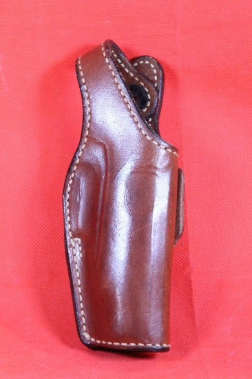 Bianchi #19 AL brown leather right handed snap holster for 380 auto. Like new.