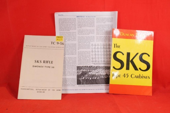 Bag with three books and pages for SKS rifle and SKS type 45 carbine.