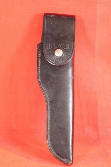 Buck black leather fixed 5" blade knife sheath. Like new.