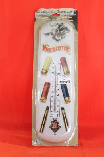 Winchester nostalgic tin thermometer. New in package.