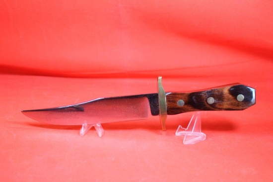 Navy Arms Co. "Tribute to the American Pioneer" Bowie Knife with 7.0 inch blade, brass hilt and