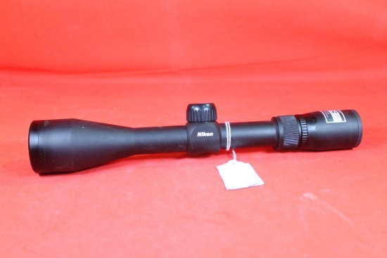 Nikon 3-9x40 duplex rifle scope with BDC, scope covers. As new.