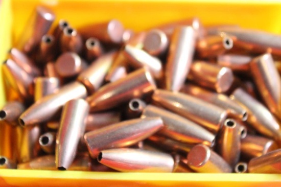 Two boxes of 30 cal rifle bullets. One Speer 130 gr JHP and one box of Sierra 110 gr HP. Approx