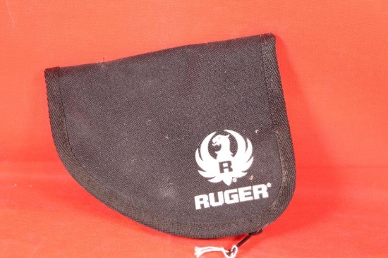 Small Ruger foam lined nylon zippered pistol case. Like new.