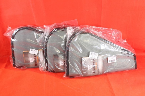 Three BullDog soft padded zippered pistol cases. New in packages.