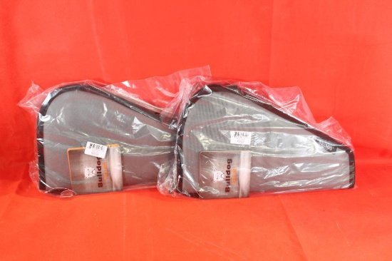 Two BullDog soft padded zippered pistol cases. New in packages.