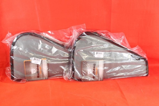 Two BullDog soft padded zippered pistol cases. New in packages.