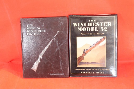Two Winchester hardcover books. The Model 70, 1937-1964, signed and The Winchester Model 52 with