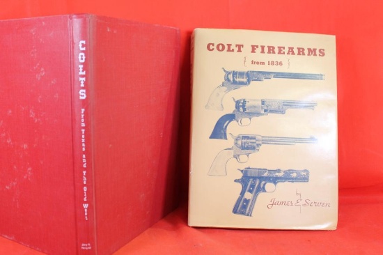 Two Colt hardcover books. Colt Firearms from 1836 with dust cover and Colts From Texas and the Old