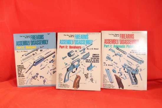 Three paperbacks. The Gun Digest Book of FireArms Assembly/Disassembly. Part I Automatic Pistols,