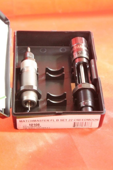RCBS MatchMaster FL B rwo die set for 22 Creedmoor.