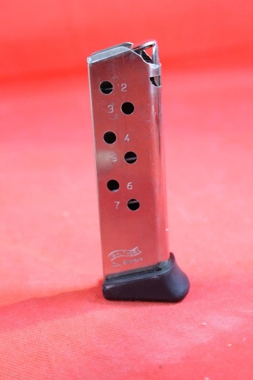 Walther 380 Auto 7 round SS magazine. New.