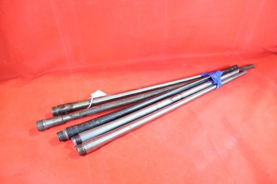 Five rifle barrels. Used.