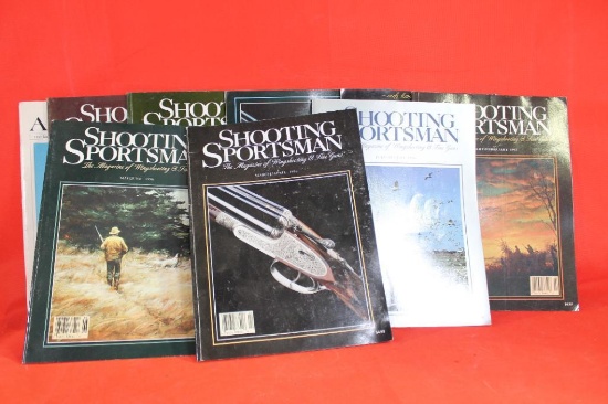 Eight Shooting Sportsman magazines and one American West magazine. Used.