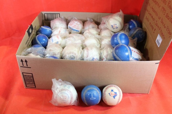 Box of Sixty (60) Texas Rangers commemorative 1993 baseballs. Nolan Ryan, Juan Gonzalez, Julio