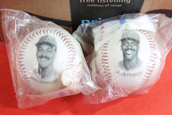 Fifty 1993 Texas Rangers Commemorative baseballs. Juan Gonzalez, Julio Franco and Nolan Ryan. New.