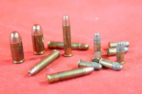 One bag of mixed ammo, seven 380 rounds, partial box of Remington 22 shorts, 13 rounds of 22