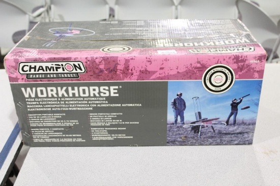 Champion range and target Workhorse electronic auto-feed trap/clay launcher....