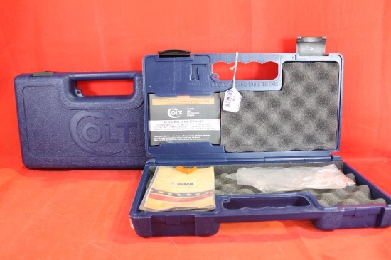 Two Colt plastic gun boxes, one 9MM one 45 ACP, boxes only