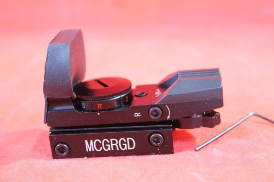 MCGRGD red/green dot reflex scope with rail mount. New in box.