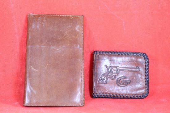 Colt leather "Hopalong Cassidy"...Hoppy's 4-M Rangers wallet and AEG leather checkbook wallet.