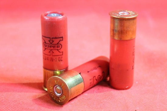 Three boxes Winchester 12 gauge rifled slug hollow point, 2 3/4" 15 count total