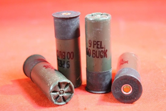 Three boxes 12 gauge 00 buckshot, 15 total