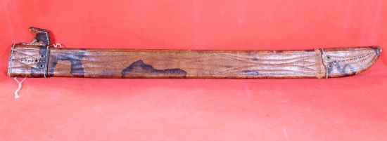 Leather sword sheath. 22". Used.