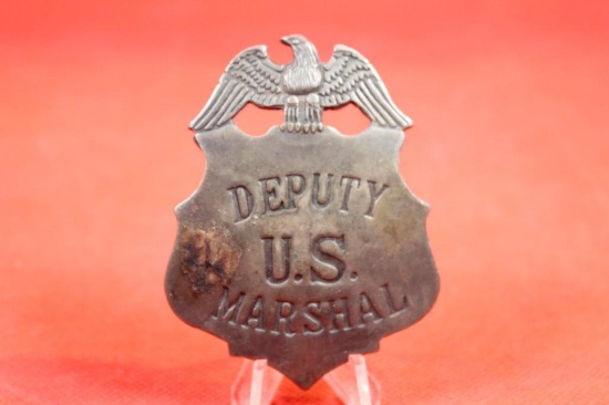 Deputy US Marshal badge, MGM prop, clasp replaced unknown maker