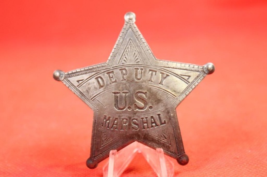 Five point Deputy US Marshall "media marshall" Hallmarked MGM Studios, unknown which actor or movie