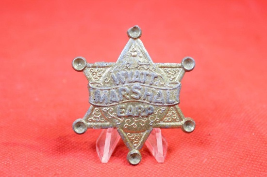 Wyatt Earp, US Marshal badge made for children for the Television series on CBS, circa 1957