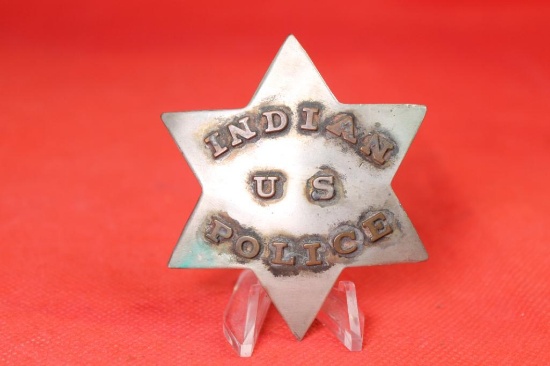 US Indian police badge 1890