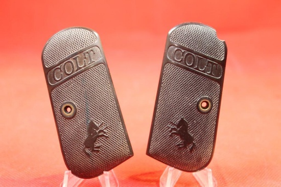 Small Colt automatic set of hand grips, Used,