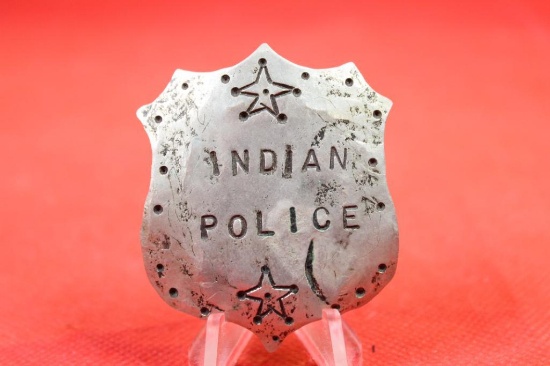 US Indian police badge, Northern Plains, handmade 1880's, original