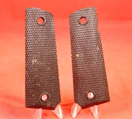 Brown plastic checkered 1911 grips. Like new.