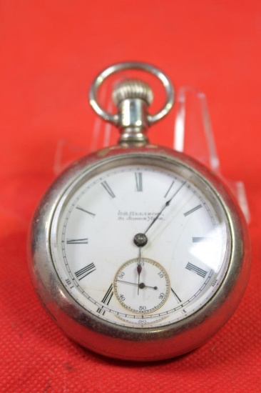 Elgin national watch company open face pocket watch, estimated production date 1894, 7 jewels size